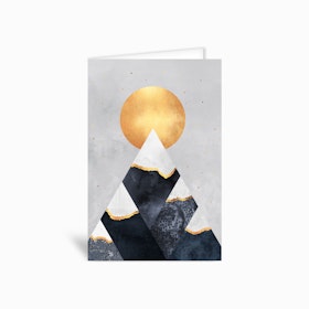 Winter Mountains Greetings Card